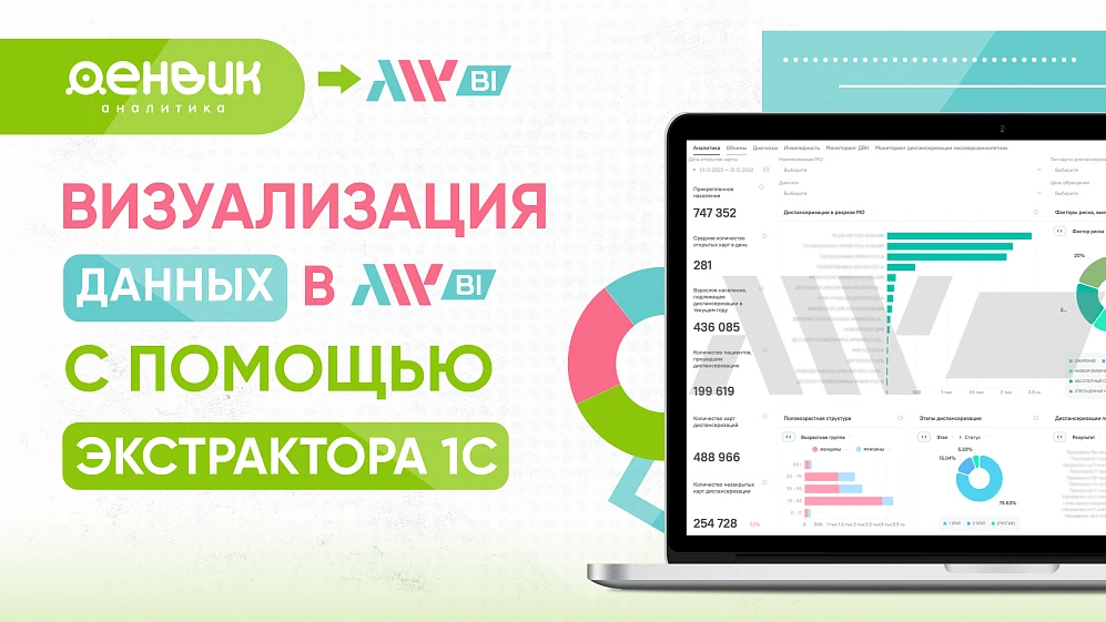 Выгрузка данных из 1С с помощью Экстрактора 1С и визуализация в AW BI