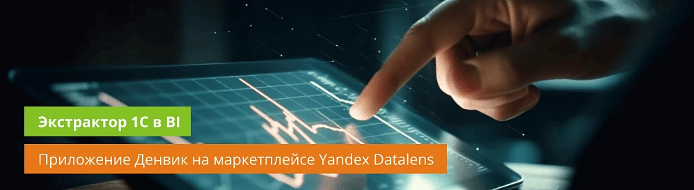 Экстрактор 1С доступен среди партнерских подключений Yandex Datalens