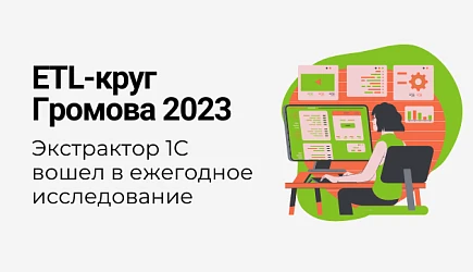 Экстрактор 1С стал участником исследования "ETL-круг Громова 2023"