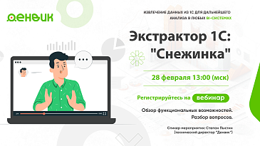Онлайн вебинар: Экстрактор 1С: "Снежинка" - обзор функциональных возможностей.